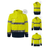 Jacheta unisex HV Guard 4 in 1, cu vizibilitate ridicata